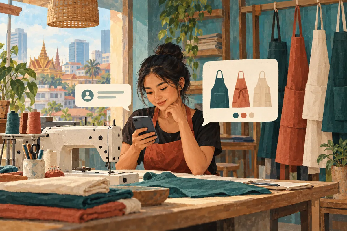 Can Customers Ask the Channel Directly? Telegram Quote Enquiries for Cambodian Apron Workshops
